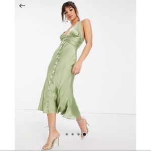 ASOS Satin Midi Dress (size 2) *NWT*